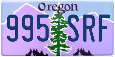 OR license plate 995SRF