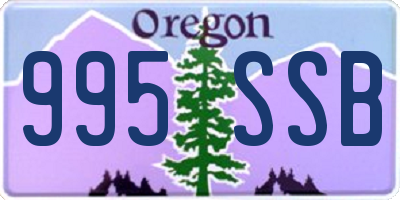 OR license plate 995SSB