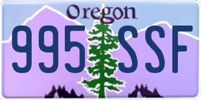 OR license plate 995SSF