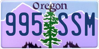 OR license plate 995SSM