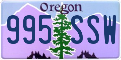 OR license plate 995SSW