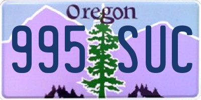 OR license plate 995SUC