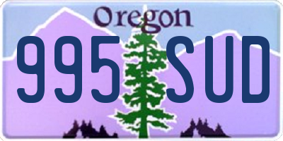 OR license plate 995SUD