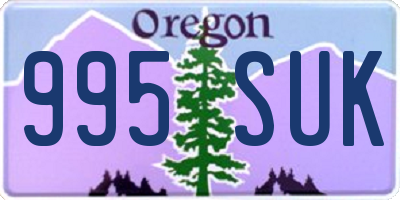 OR license plate 995SUK