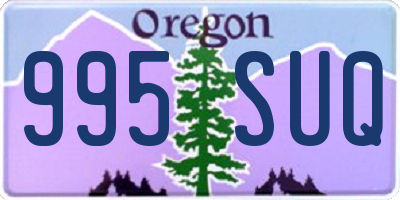 OR license plate 995SUQ