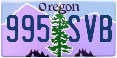 OR license plate 995SVB