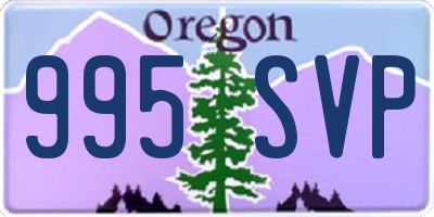 OR license plate 995SVP