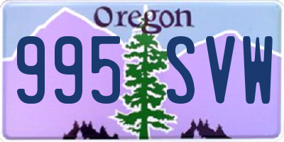 OR license plate 995SVW