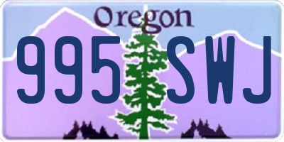 OR license plate 995SWJ