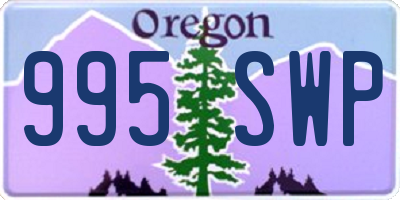 OR license plate 995SWP