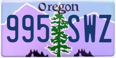 OR license plate 995SWZ