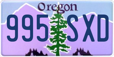 OR license plate 995SXD
