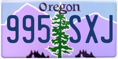 OR license plate 995SXJ