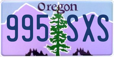 OR license plate 995SXS
