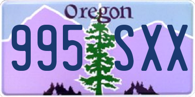 OR license plate 995SXX