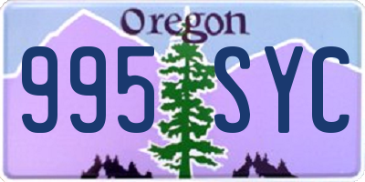 OR license plate 995SYC