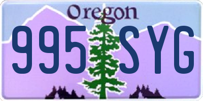 OR license plate 995SYG