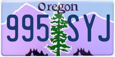 OR license plate 995SYJ