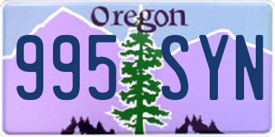 OR license plate 995SYN