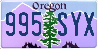 OR license plate 995SYX