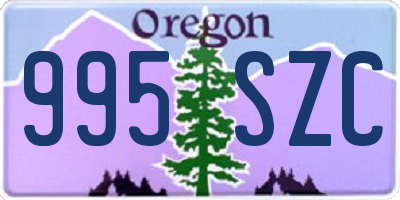OR license plate 995SZC