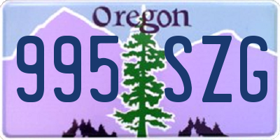 OR license plate 995SZG