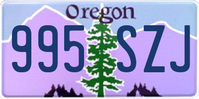 OR license plate 995SZJ