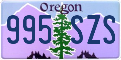 OR license plate 995SZS