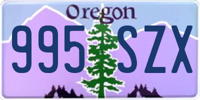 OR license plate 995SZX