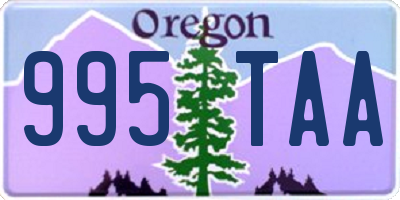 OR license plate 995TAA