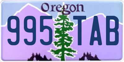 OR license plate 995TAB