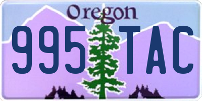 OR license plate 995TAC