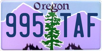 OR license plate 995TAF