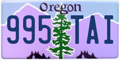 OR license plate 995TAI