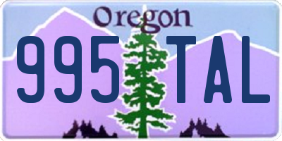 OR license plate 995TAL
