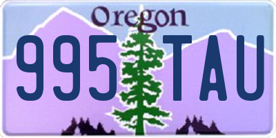 OR license plate 995TAU