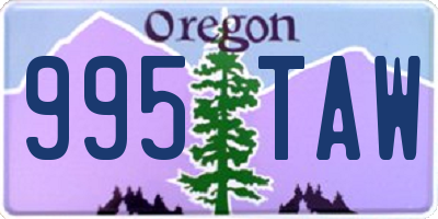 OR license plate 995TAW