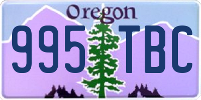 OR license plate 995TBC