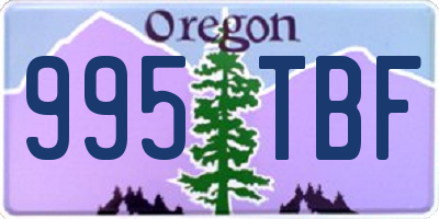 OR license plate 995TBF