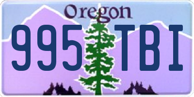 OR license plate 995TBI