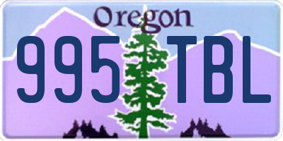OR license plate 995TBL