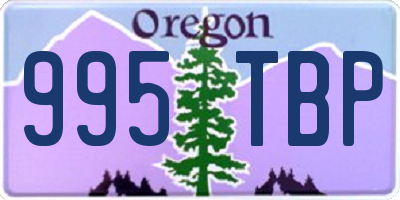 OR license plate 995TBP
