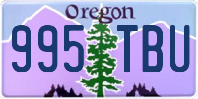 OR license plate 995TBU