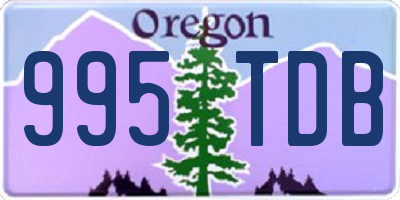 OR license plate 995TDB