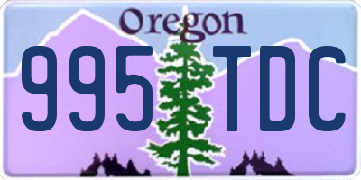 OR license plate 995TDC