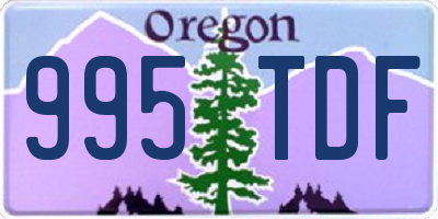 OR license plate 995TDF