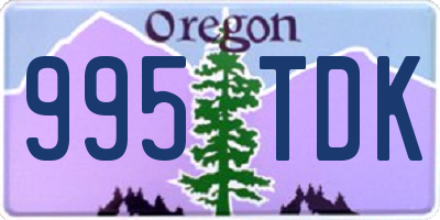 OR license plate 995TDK