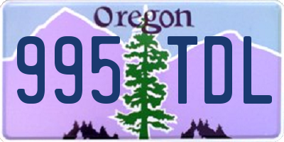 OR license plate 995TDL