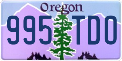 OR license plate 995TDO
