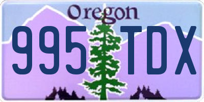 OR license plate 995TDX